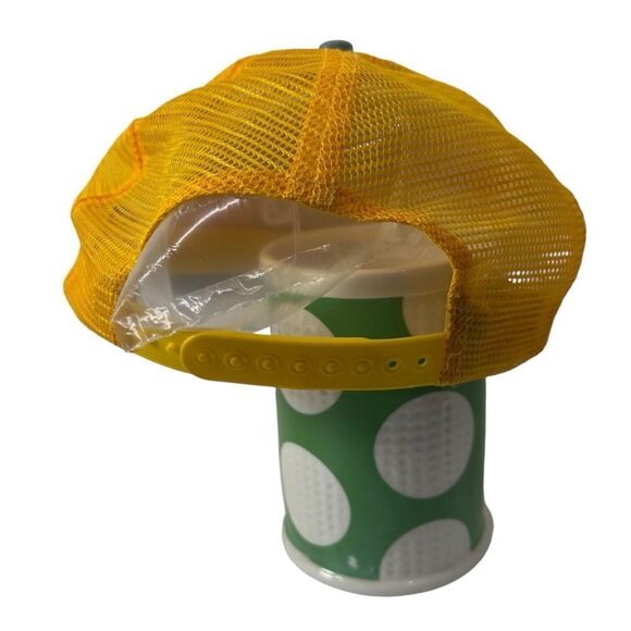 🌽Vintage Dekalb seed Mesh Trucker Hat Cap Seed Corn Snapback Yellow - Picture 5 of 9